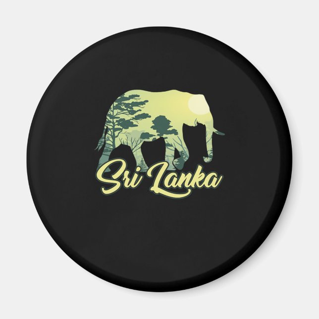 Sri Lanka Elephant Nature Älskare Traveler Gift Magnet (Framsidan)