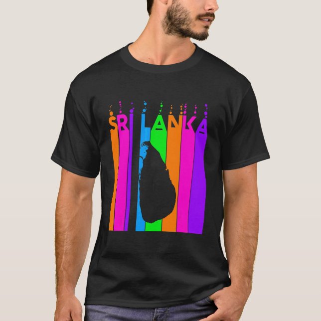 Sri Lanka Färgglada Bubblor T Shirt (Framsida)