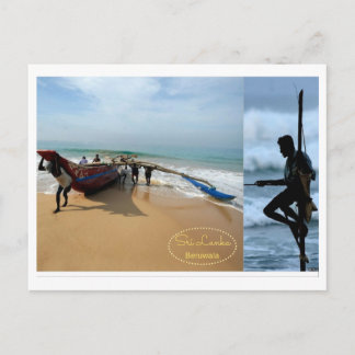 Sri Lanka Fisherman Postcard Vykort
