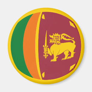 Sri Lanka Fisheye flaggamagnet Magnet