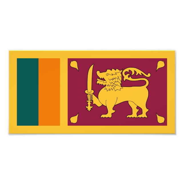 Sri Lanka Flag Fototryck (Framsidan)