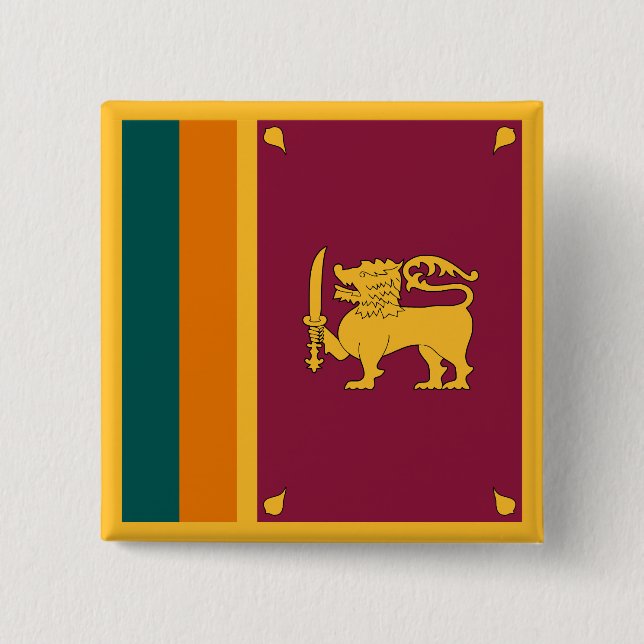 Sri Lanka Flag Knapp (Framsida)
