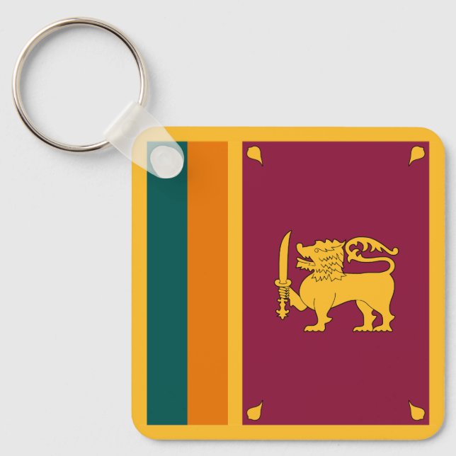 Sri Lanka Flag Nyckelring (Framsida)