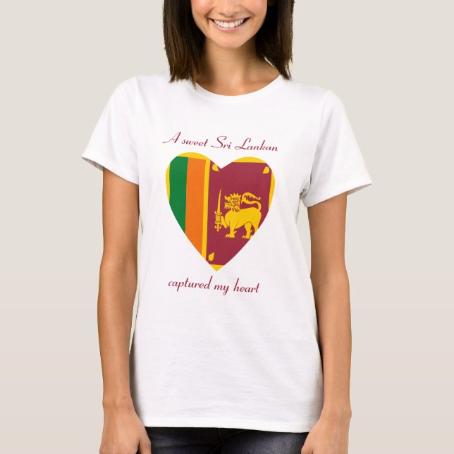 Sri Lanka Flag Söt T-Shirt (Framsida)