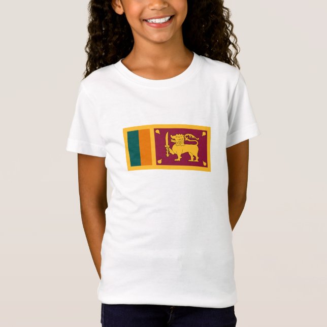 Sri Lanka Flag T Shirt (Framsida)