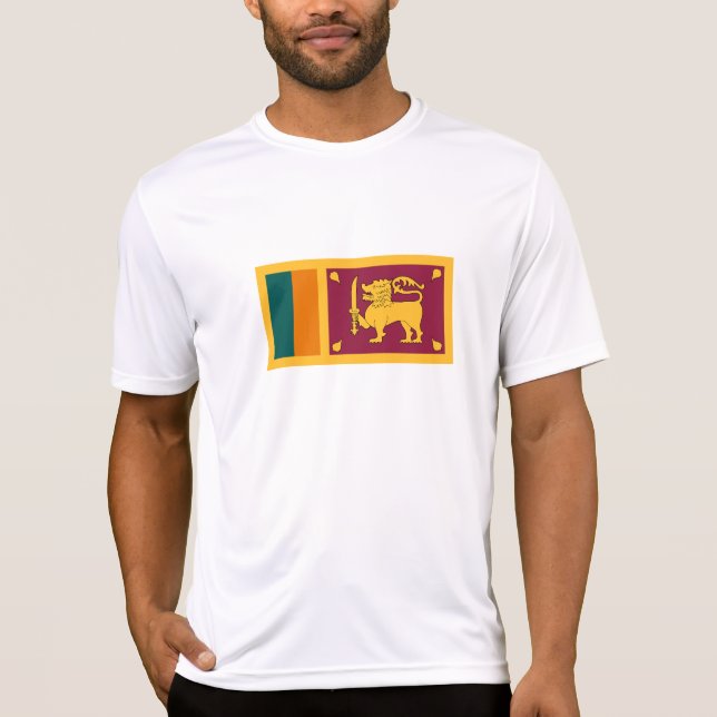 Sri Lanka Flag T Shirt (Framsida)
