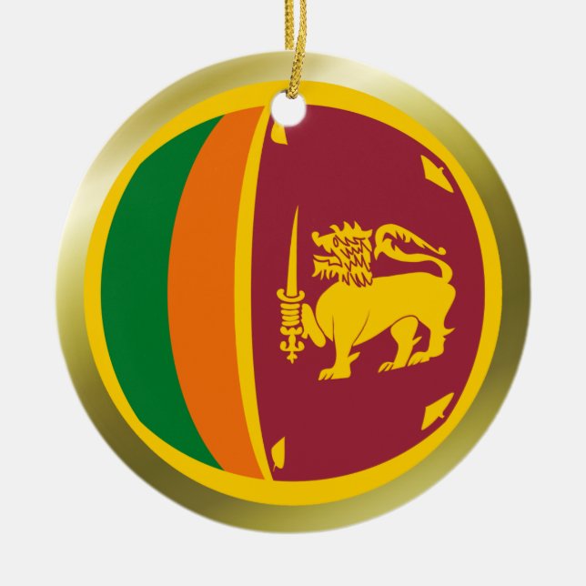 Sri Lanka Flagg Ornament (Framsidan)