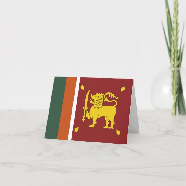 Sri Lanka flagga Anteckningskort (Framsida)