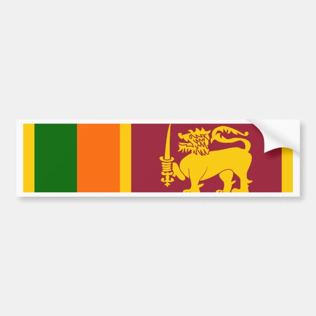 Sri Lanka flagga Bildekal (Framsidan)