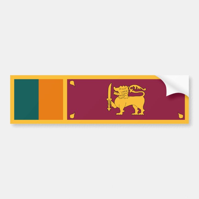 Sri Lanka-flagga Bildekal (Framsidan)