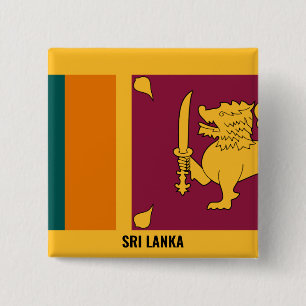 Sri Lanka Flagga Charming Patriotic Button Knapp