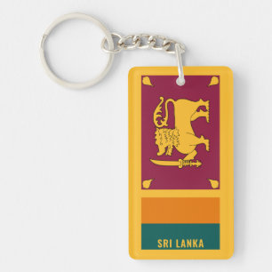 Sri Lanka Flagga Charming Patriotic Nyckelring