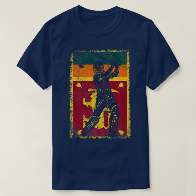 Sri Lanka Flagga Cricket Jersey Fläkt Player Coach T Shirt (Design framsida)