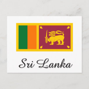 Sri Lanka Flagga Design Vykort