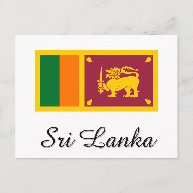 Sri Lanka Flagga Design Vykort (Framsida)