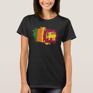 Sri Lanka Flagga Grunge Land Flagga Sri Lanka T Shirt