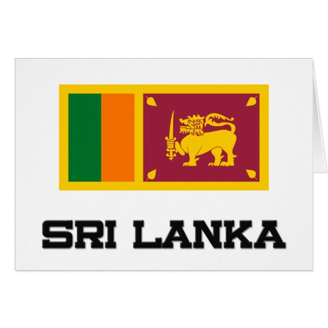 Sri Lanka flagga Hälsningskort (Framsidan Horizontal)