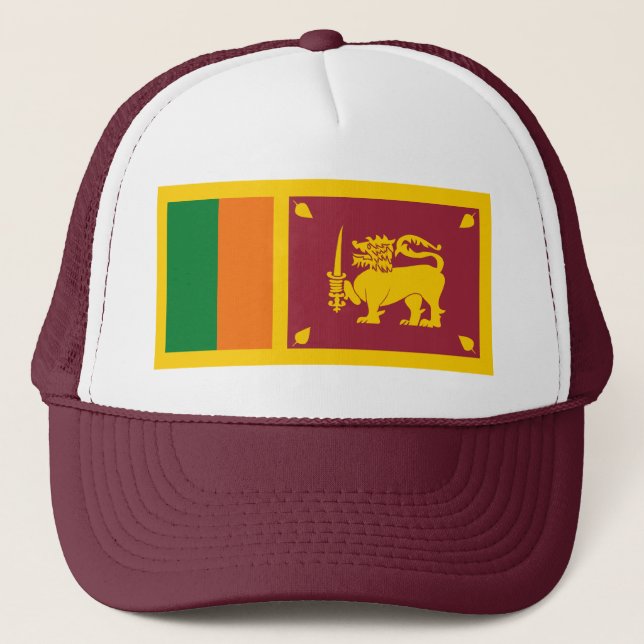 Sri Lanka Flagga Hat Truckerkeps (Framsida)