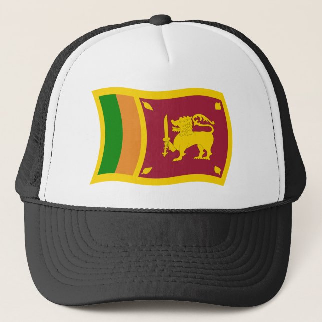 Sri Lanka Flagga Hatt Truckerkeps (Framsida)