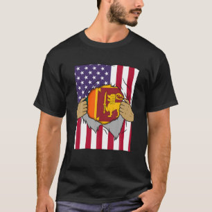 Sri Lanka Flagga Inside Me Home Pride Sri Lankan A T Shirt