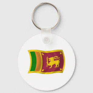 Sri Lanka Flagga Keychain Nyckelring