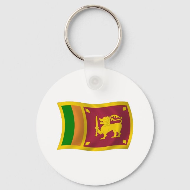 Sri Lanka Flagga Keychain Nyckelring (Framsida)