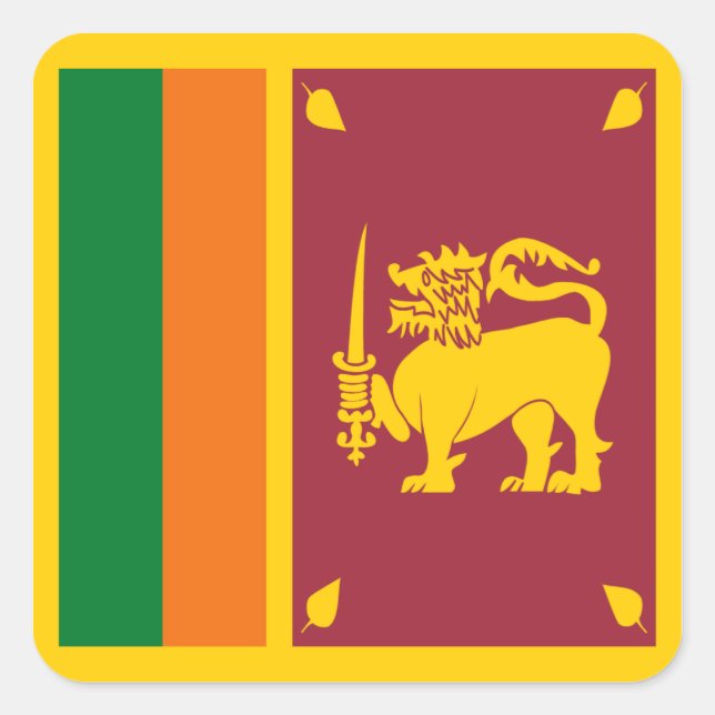 Sri Lanka Flagga Klistermärke (Framsida)