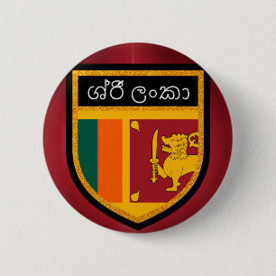 Sri Lanka Flagga Knapp
