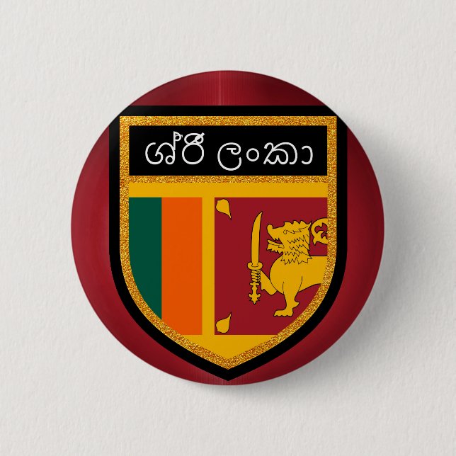 Sri Lanka Flagga Knapp (Framsida)