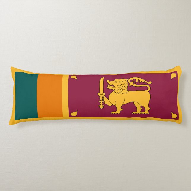 Sri Lanka-flagga Kroppskudde (Framsidan)