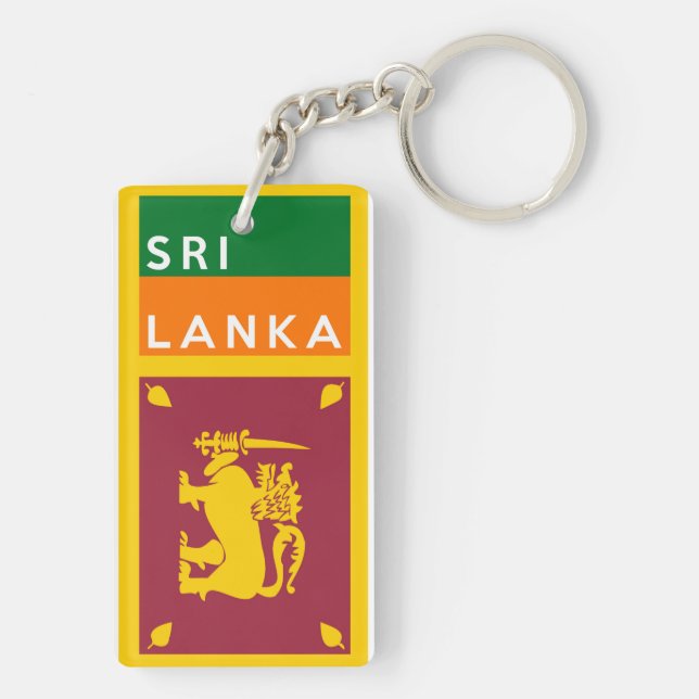 sri lanka flagga land text namn (Baksidan)