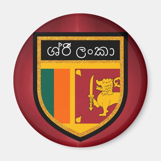 Sri Lanka Flagga Magnet (Framsidan)