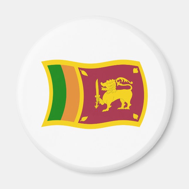 Sri Lanka Flagga Magnet (Framsidan)