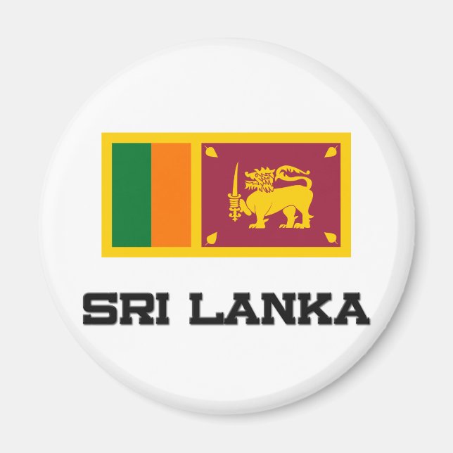 Sri Lanka Flagga Magnet (Framsidan)
