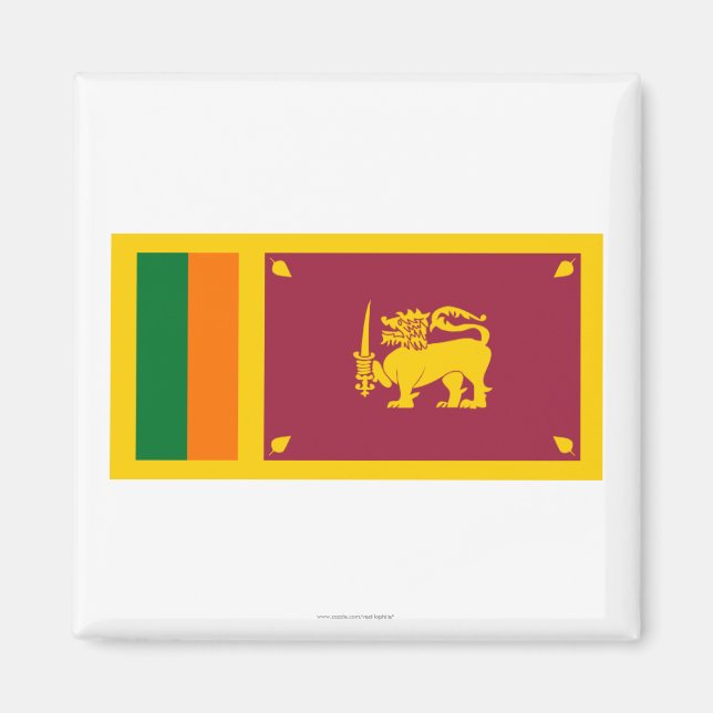 Sri Lanka Flagga Magnet (Framsidan)