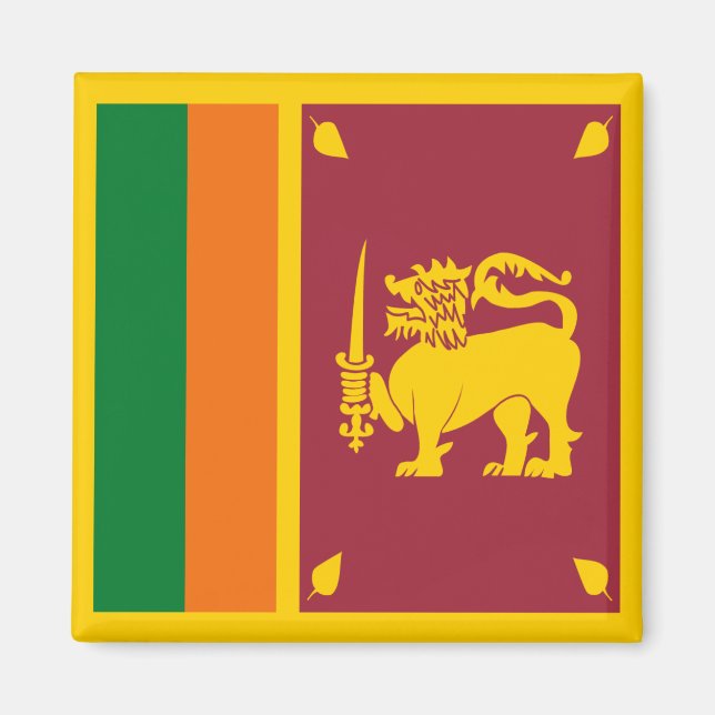 Sri Lanka Flagga Magnet (Framsidan)