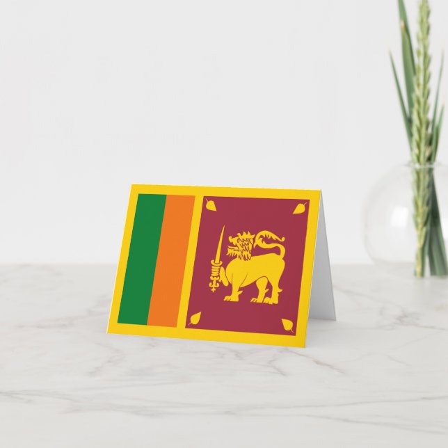 Sri Lanka flagga Notecard Kort (Framsida)