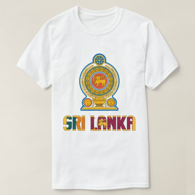 Sri Lanka Flagga och Jacka av Arm Patriotic T Shirt (Design framsida)