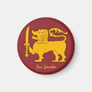 Sri Lanka flagga och Sri Lanka - resa/sport Magnet