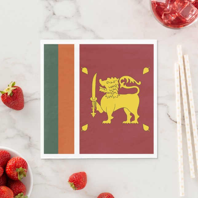 Sri Lanka flagga Pappersservett (Insitu)