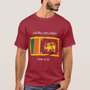 SRI LANKA FLAGGA Patriotic Scripture Anpassningsba T Shirt
