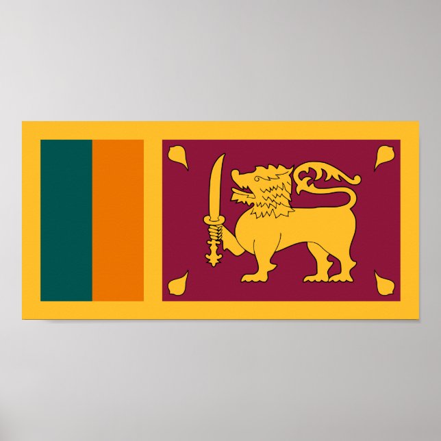 Sri Lanka-flagga Poster (Framsidan)