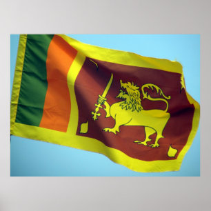 sri lanka flagga poster