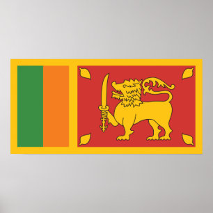Sri Lanka Flagga Poster