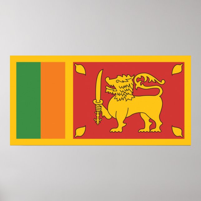 Sri Lanka Flagga Poster (Framsidan)