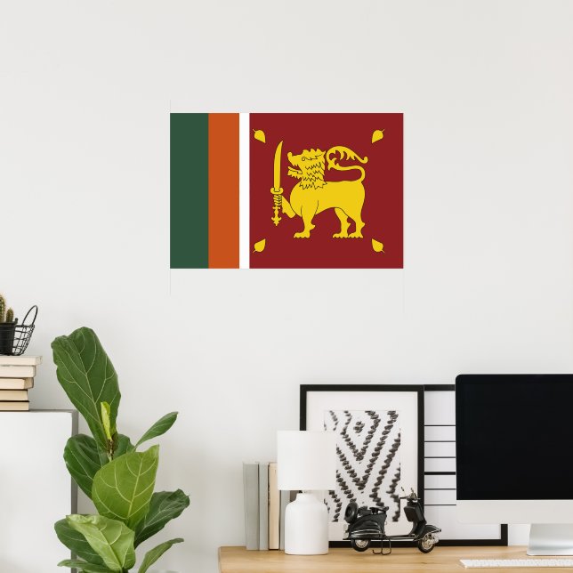 Sri Lanka flagga Poster (Hemmakontoret)