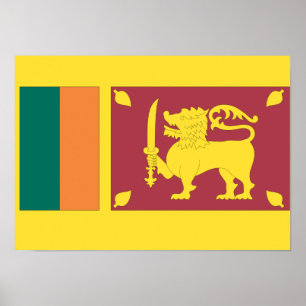 Sri Lanka Flagga Poster