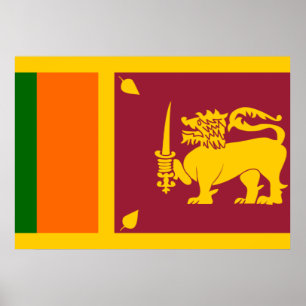 Sri Lanka Flagga Poster
