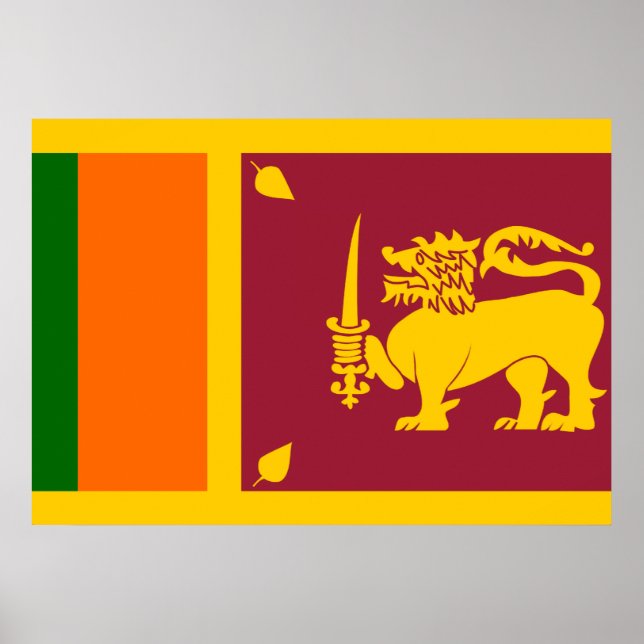 Sri Lanka Flagga Poster (Framsidan)