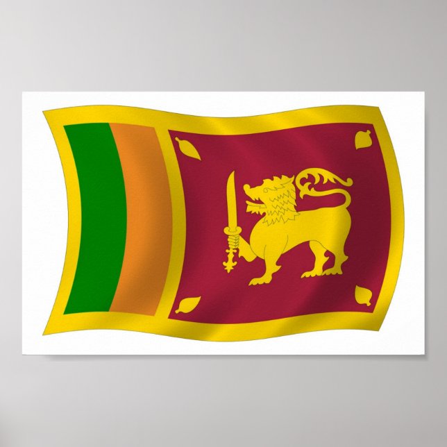 Sri Lanka Flagga Poster Skriv ut (Framsidan)